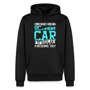 I need my rc car to have an awesome day - Männer Premium Bio Hoodie - Schwarz - Vorne - Nico (187cm)