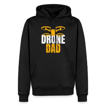 Drone Dad Drone Pilot Drone Operator - Men’s Premium Organic Hoodie - black - Front - Nico (187cm)