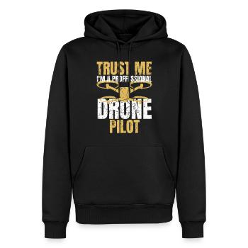 Drone Drone Pilot Drone Operator Quadcopter - Men’s Premium Organic Hoodie - black - Front - Nico (187cm)