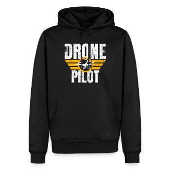Drone Drone Pilot Drone Operator Quadcopter - Men’s Premium Organic Hoodie - black - Front - Nico (187cm)