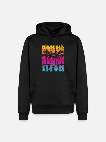 Keep the Beach clean - Men’s Premium Organic Hoodie - black