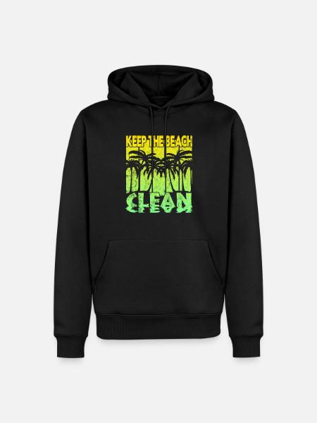 Keep the Beach clean - Men’s Premium Organic Hoodie - black