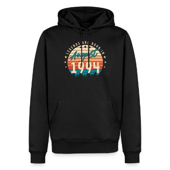 1994 August Geschenkidee - Männer Premium Bio Hoodie - Schwarz - Vorne - Nico (187cm)