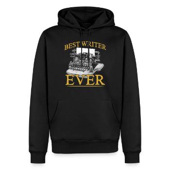 Best Writer of All Time Writer - Men’s Premium Organic Hoodie - black - Front - Nico (187cm)