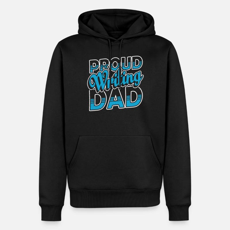 Fier Écrivain Père Auteur Écrivain - Sweat à capuche Premium bio Homme - noir