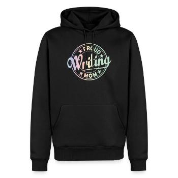 Proud Writing Mother Writer Author - Men’s Premium Organic Hoodie - black - Front - Nico (187cm)