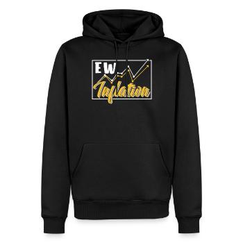 Inflation Humor Stagflation Gelddrucken - Männer Premium Bio Hoodie - Schwarz - Vorne - Nico (187cm)