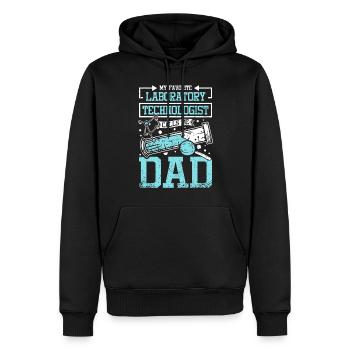 My favorite laboratory technologist calls me dad - Männer Premium Bio Hoodie - Schwarz - Vorne - Nico (187cm)