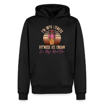 Ice Cream Sundae Retro Vintage I'm - Männer Premium Bio Hoodie - Schwarz - Vorne - Nico (187cm)