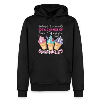 Ice Cream Sundae Today's Forecast - Männer Premium Bio Hoodie - Schwarz - Vorne - Nico (187cm)