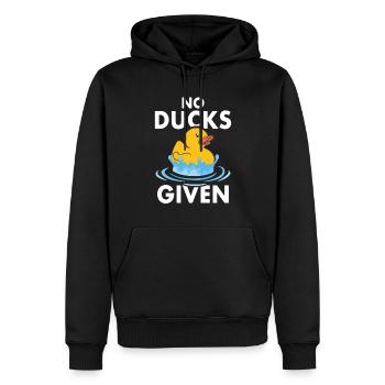 No Ducks Given Enten Wortspiel Quietscheenten - Männer Premium Bio Hoodie - Schwarz - Vorne - Nico (187cm)