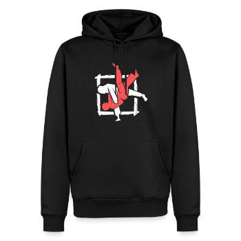 Karate Kampfsport Karateka Japan Kampfkunst - Männer Premium Bio Hoodie - Schwarz - Vorne - Nico (187cm)
