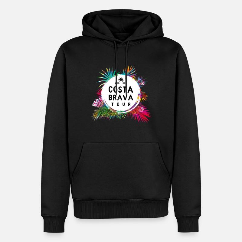 Costa Brava Tour Coloré - Sweat à capuche Premium bio Homme - noir