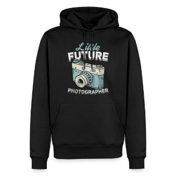 Les amateurs de photographie photographient petit - Sweat à capuche Premium bio Homme - noir - Devant - Nico (187cm)