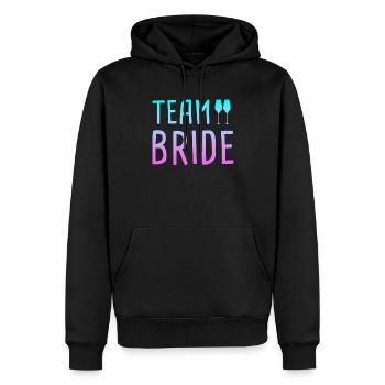team bride - Männer Premium Bio Hoodie - Schwarz - Vorne - Nico (187cm)