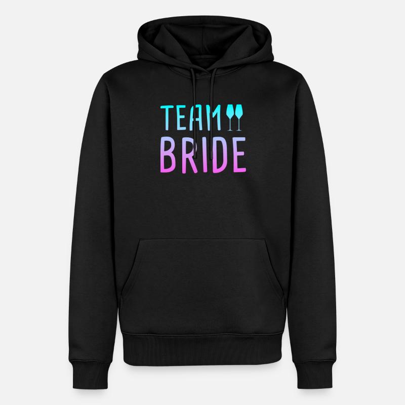 team bride - Männer Premium Bio Hoodie - Schwarz