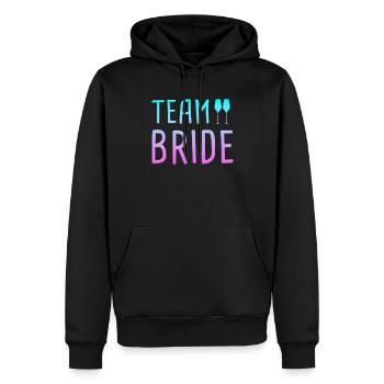 team bride - Männer Premium Bio Hoodie - Schwarz - Vorne - Nico (187cm)