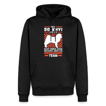 Do Khyi und ich sind unschlagbar Tibetmastiff - Männer Premium Bio Hoodie - Schwarz - Vorne - Nico (187cm)