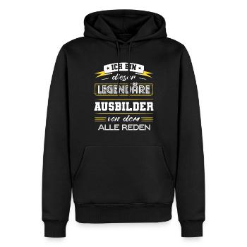 Ich Bin Dieser Legendäre Ausbilder Geschenk - Männer Premium Bio Hoodie - Schwarz - Vorne - Nico (187cm)
