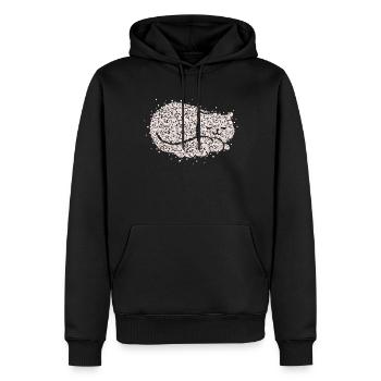 Schnurren Katzen Schlafshirt Kuschelshirt Geschenk - Männer Premium Bio Hoodie - Schwarz - Vorne - Nico (187cm)