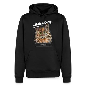 Maine Coon Stubentiger Propriétaire de chat Katzenpapa - Sweat à capuche Premium bio Homme - noir - Devant - Nico (187cm)