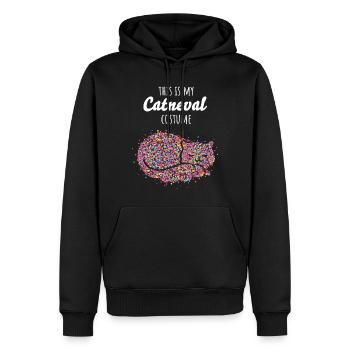 Costume De remplacement Carnaval Cologne Kölle Cat Propriétaire - Sweat à capuche Premium bio Homme - noir - Devant - Nico (187cm)