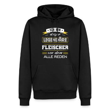 Ich Bin Dieser Legendäre Fleischer Geschenk - Männer Premium Bio Hoodie - Schwarz - Vorne - Nico (187cm)