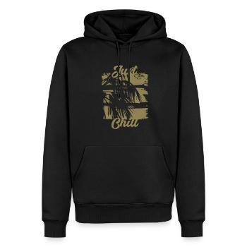 Été Jamaïque Just Chill Relax Design - Sweat à capuche Premium bio Homme - noir - Devant - Nico (187cm)