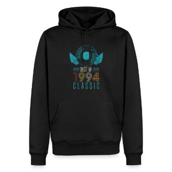 Best of 1994 Classic 28th Birthday Record - Sweat à capuche Premium bio Homme - noir - Devant - Nico (187cm)