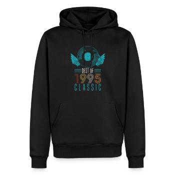 Best of 1995 Classic 27th Birthday Record - Men’s Premium Organic Hoodie - black - Front - Nico (187cm)