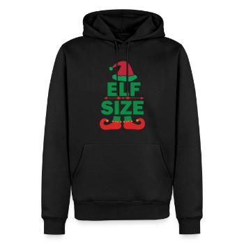 Lustiges Elfengröße Christmas Design - Männer Premium Bio Hoodie - Schwarz - Vorne - Nico (187cm)