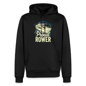 Fier Rameur Aviron Aviron Bateau Aviron Aviron - Sweat à capuche Premium bio Homme - noir - Devant - Nico (187cm)