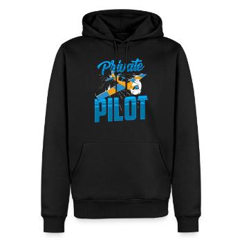 Privatpilot Jet Kleinflugzeug Leichtflugzeug - Männer Premium Bio Hoodie - Schwarz - Vorne - Nico (187cm)