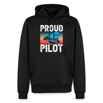 Stolzer Pilot Leichtflugzeug Kleinflugzeug Jet - Männer Premium Bio Hoodie - Schwarz - Vorne - Nico (187cm)