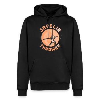 Speerwerfer Speerwurf Speerwerfen Speer - Männer Premium Bio Hoodie - Schwarz - Vorne - Nico (187cm)