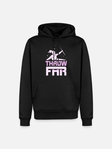 Werf Weit Speerwurf Speerwerfer Speerwerfen - Männer Premium Bio Hoodie - Schwarz