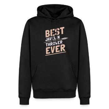 Meilleur lanceur de javelot de tous les temps Lancer de javelot - Sweat à capuche Premium bio Homme - noir - Devant - Nico (187cm)