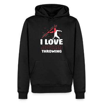 Ich Liebe Speerwerfen Speerwerfer Speerwurf Speer - Männer Premium Bio Hoodie - Schwarz - Vorne - Nico (187cm)