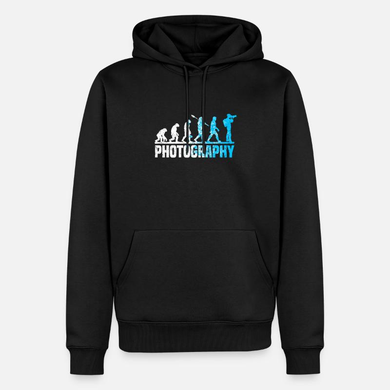 Fotografie Evolution Fotograf Evolution Foto - Männer Premium Bio Hoodie - Schwarz