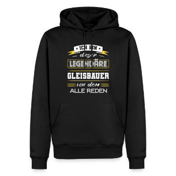 Ich Bin Dieser Legendäre Gleisbauer Geschenk - Männer Premium Bio Hoodie - Schwarz - Vorne - Nico (187cm)