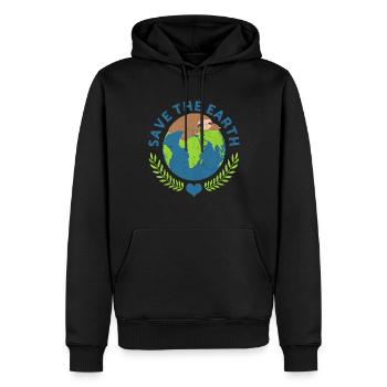 Save The Earth Animal Rescue Animal Rights - Männer Premium Bio Hoodie - Schwarz - Vorne - Nico (187cm)