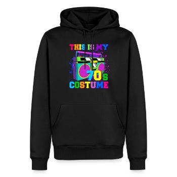 c’est mon cadeau de costume des années 70 des années 70 - Sweat à capuche Premium bio Homme - noir - Devant - Nico (187cm)