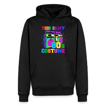 c’est mon cadeau de costume des années 80 des années 80 - Sweat à capuche Premium bio Homme - noir - Devant - Nico (187cm)