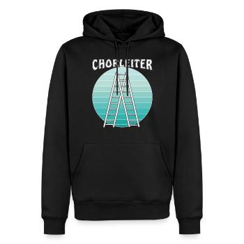 CHORLEITER - Männer Premium Bio Hoodie - Schwarz - Vorne - Nico (187cm)