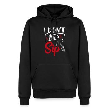 Wein Ich gebe keinen Schluck - Männer Premium Bio Hoodie - Schwarz - Vorne - Nico (187cm)