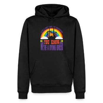 La vie n’est pas facile pour Unicorn Unicorn - Sweat à capuche Premium bio Homme - noir - Devant - Nico (187cm)
