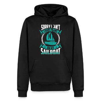 J’ai des plans sur mon voilier Désolé hobby - Sweat à capuche Premium bio Homme - noir - Devant - Nico (187cm)