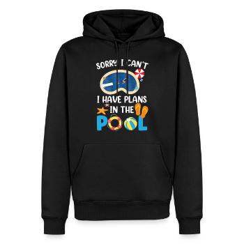 Je ne peux pas avoir de plans pour la piscine désolé - Sweat à capuche Premium bio Homme - noir - Devant - Nico (187cm)