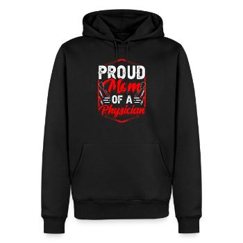 Stolze Mutter Eines Arztes Arzt Mediziner Doktor - Männer Premium Bio Hoodie - Schwarz - Vorne - Nico (187cm)