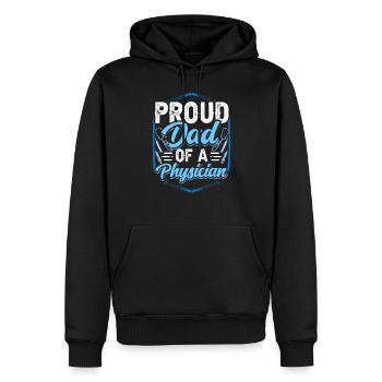 Stolzer Vater Eines Arztes Doktor Arzt Mediziner - Männer Premium Bio Hoodie - Schwarz - Vorne - Nico (187cm)